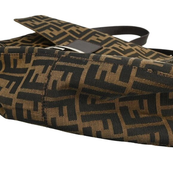 Fendi Brown Canvas Zucca Mamma Baguette Handbag 214526325008 155605 - Picture 3 of 10